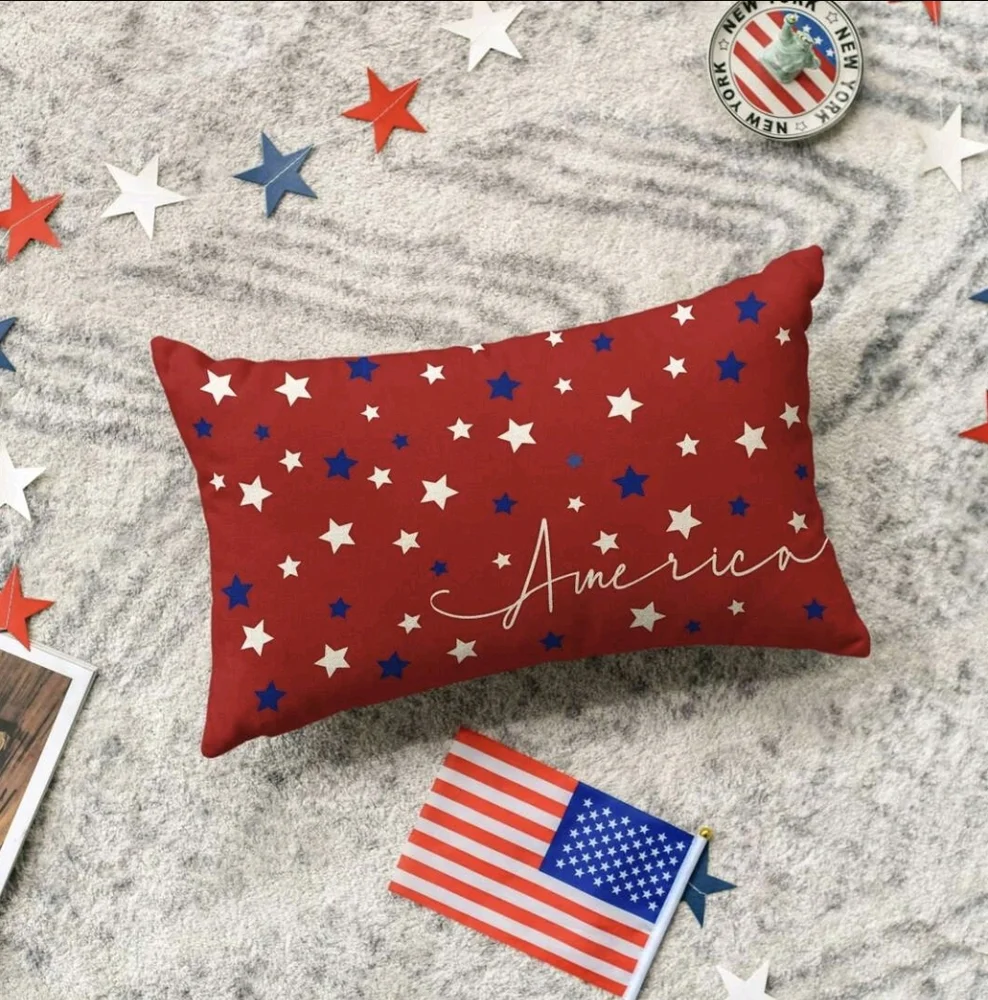Pillowcase Patriotic Red Star